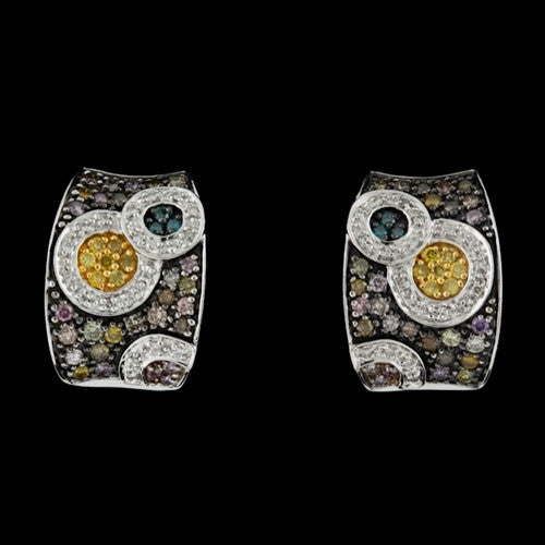 Multi-Colored Diamond Earrings