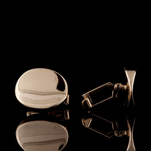 Solid 14KT Yellow Gold Cuff Links