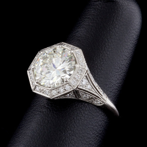 3.45ct tw Round GIA Diamond Ring