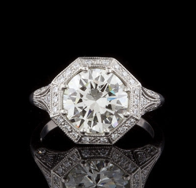 3.45ct tw Round GIA Diamond Ring