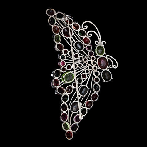 Estate Multi-Colored Stone Brooch