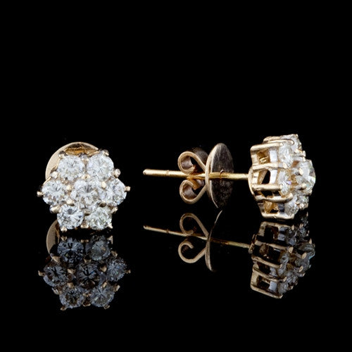 1.22ct tw Flower Diamond Studs