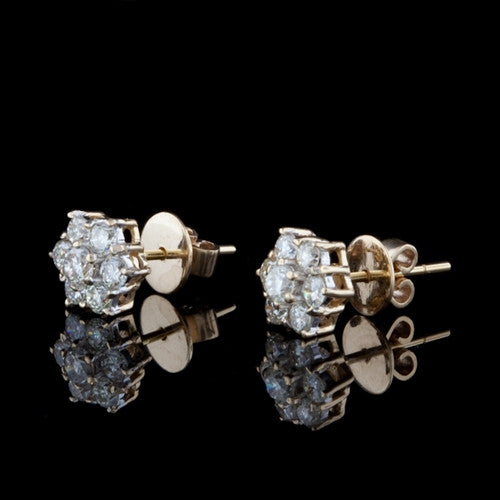 1.22ct tw Flower Diamond Studs