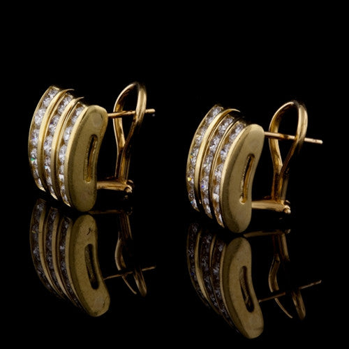Diamond & 18KT Gold Earrings
