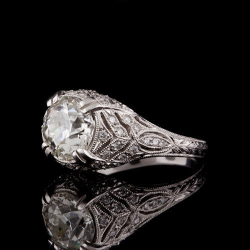 2.35ct tw European Cut Diamond Ring