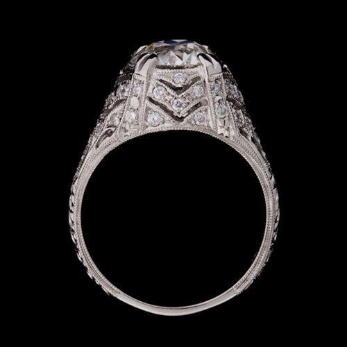 2.35ct tw European Cut Diamond Ring