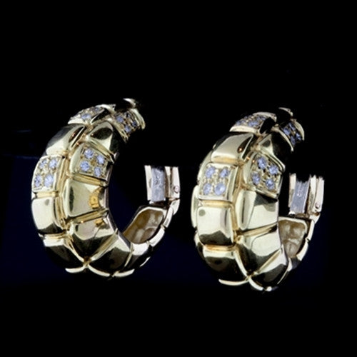 ASPREY Gold & Diamond Huggie Hoops