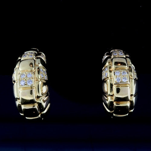 ASPREY Gold & Diamond Huggie Hoops