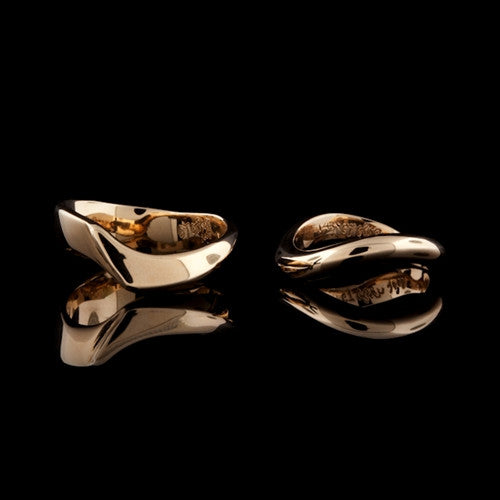 14KT Gold Wave Matching Bands