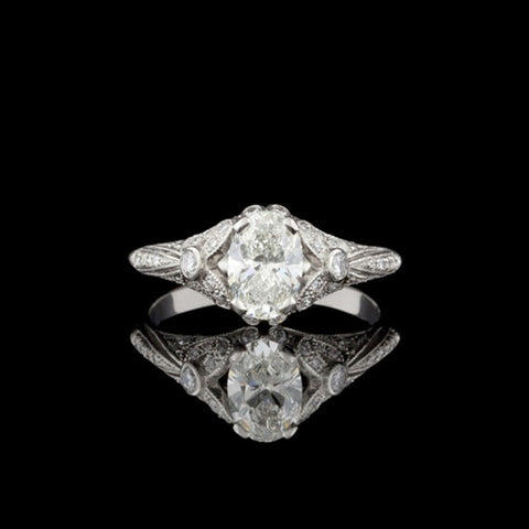 1.27ct tw Oval GIA Diamond Ring