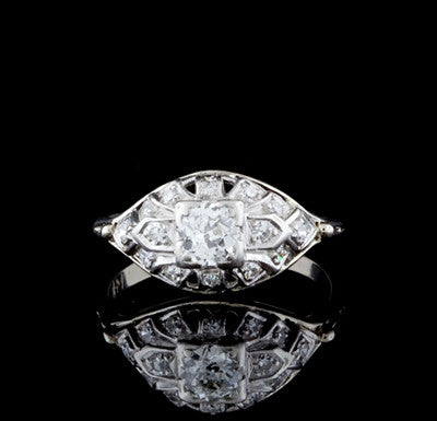 0.65ct tw Old Mine Cut Diamond Ring