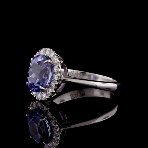 3.46ct Violet Sapphire & Diamond Ring