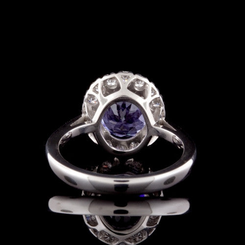 3.46ct Violet Sapphire & Diamond Ring