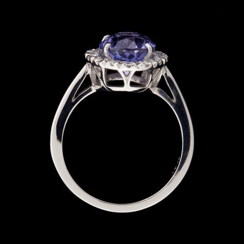 3.46ct Violet Sapphire & Diamond Ring