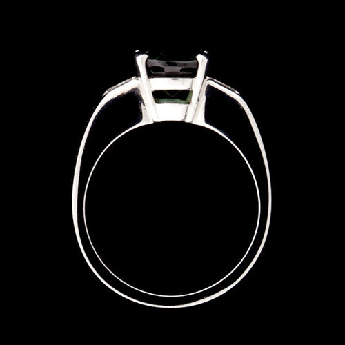 3.09ct Green Sapphire & Diamond Ring