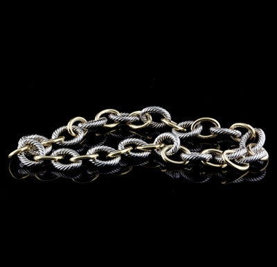 David Yurman 18KT Gold Link Necklace