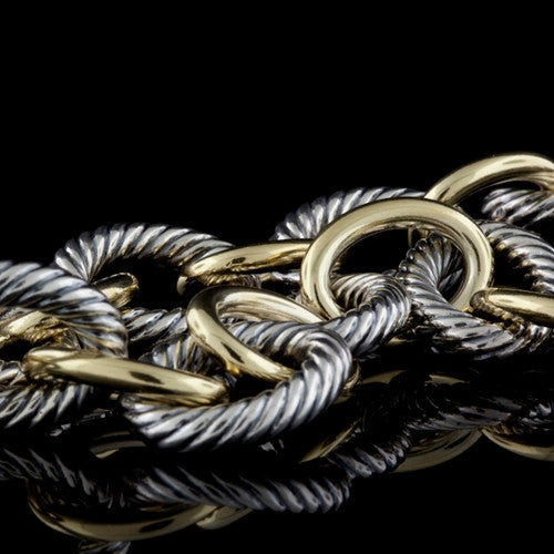 David Yurman 18KT Gold Link Necklace