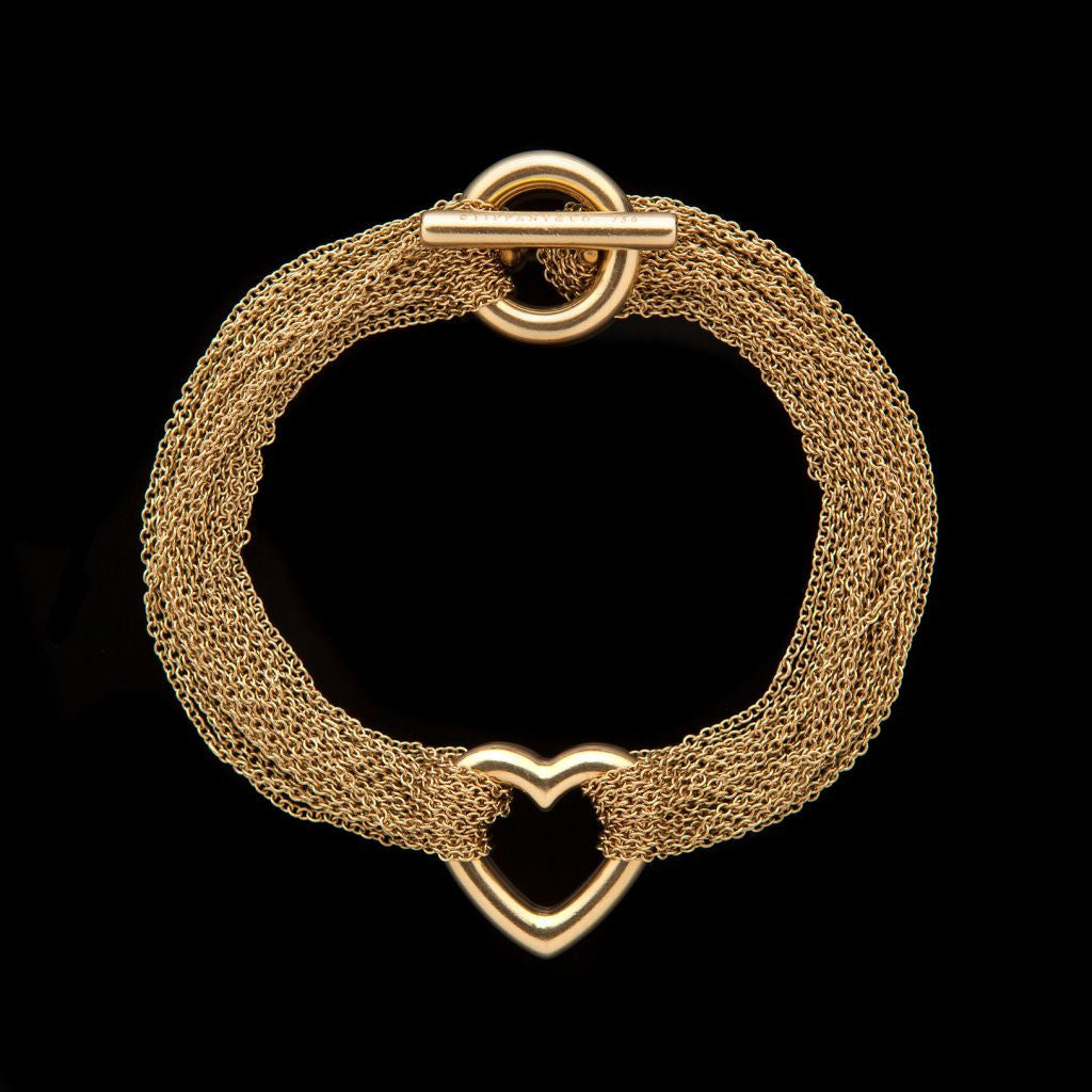 Tiffany & Co. 18Kt Mesh Heart Bracelet