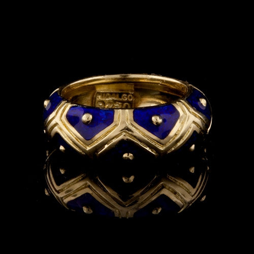 Hidalgo 18KT Yellow Gold & Enamel Ring