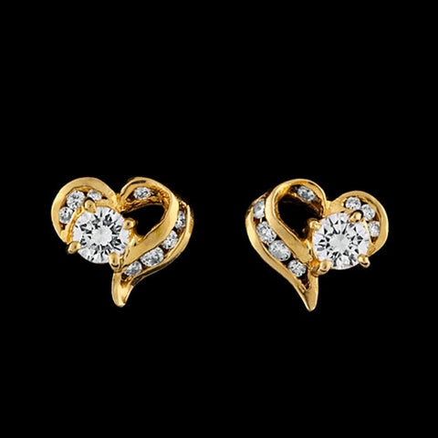 Diamond Heart Earrings