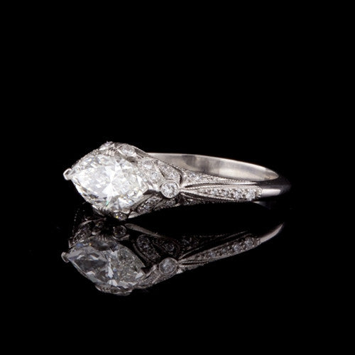 1.36ct tw GIA Marquise Cut Diamond Ring