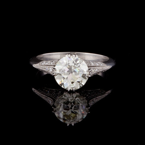 2.44ct tw European Cut Diamond Ring