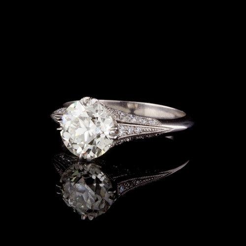 2.44ct tw European Cut Diamond Ring