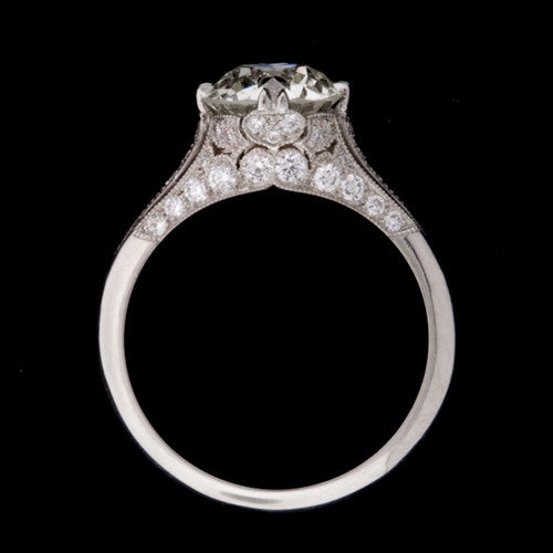 2.44ct tw European Cut Diamond Ring