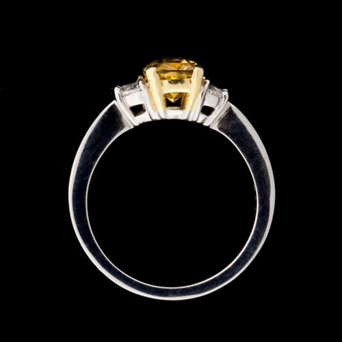 Yellow Sapphire & Diamond Ring