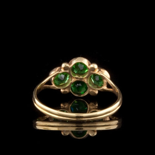 Tsavorite cluster & Diamond Ring