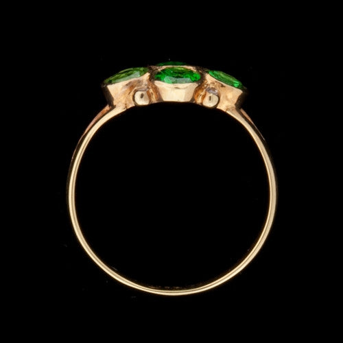 Tsavorite cluster & Diamond Ring