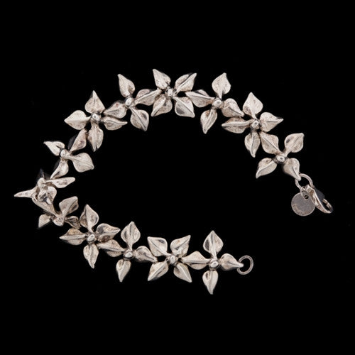 Tiffany & Co. Silver Flower Petal Link Bracelet