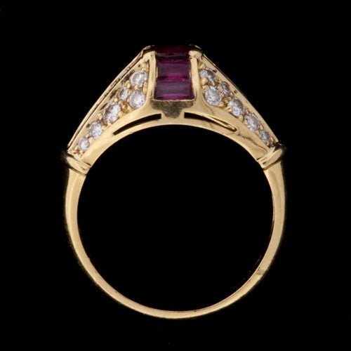 Oval Ruby & Diamond Ring