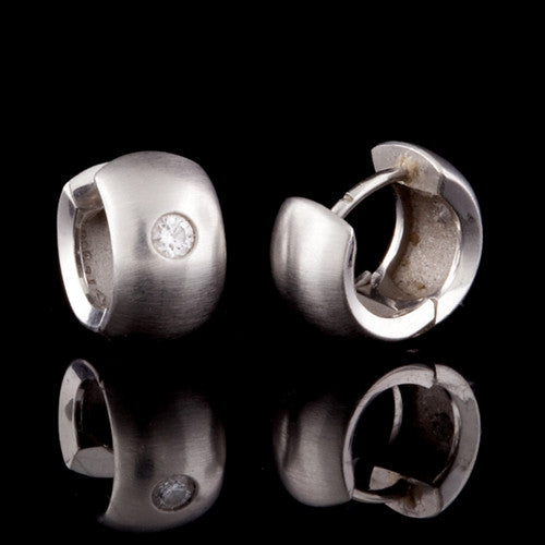 Mini Diamond Huggie Hoop Earrings