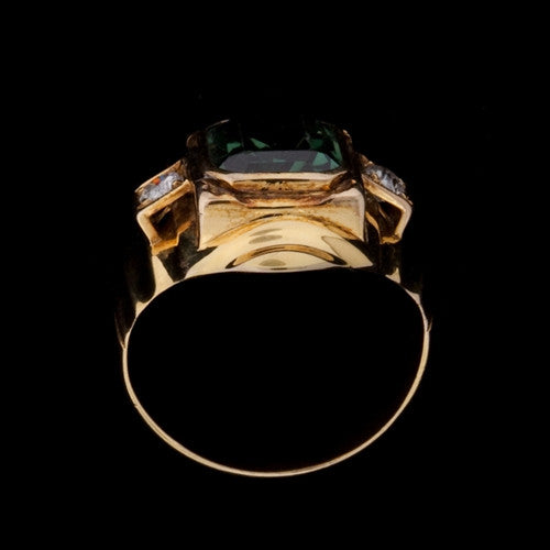 Tourmaline & Diamond 14KT Ring