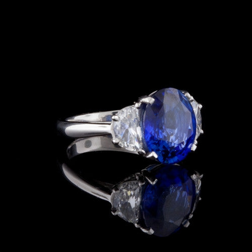 6.05ct Sapphire & Diamond Ring