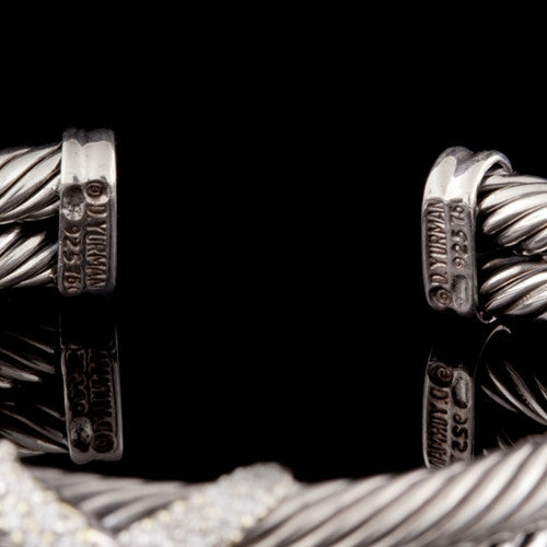 David Yurman 18KT & Sterling Silver X Bracelet