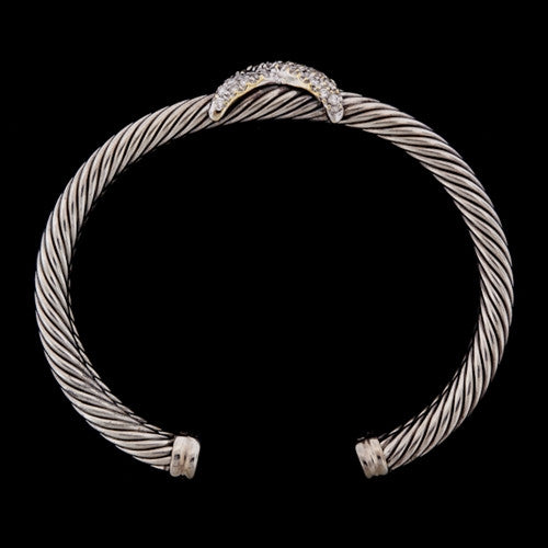David Yurman 18KT & Sterling Silver X Bracelet