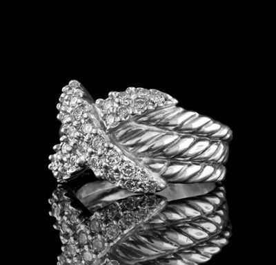David Yurman Diamond X Ring