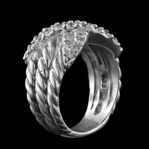 David Yurman Diamond X Ring