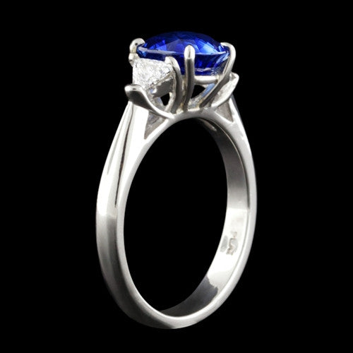 Sapphire & Diamond Platinum Ring