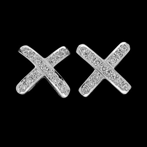 18KT Diamond Crossover Earrings