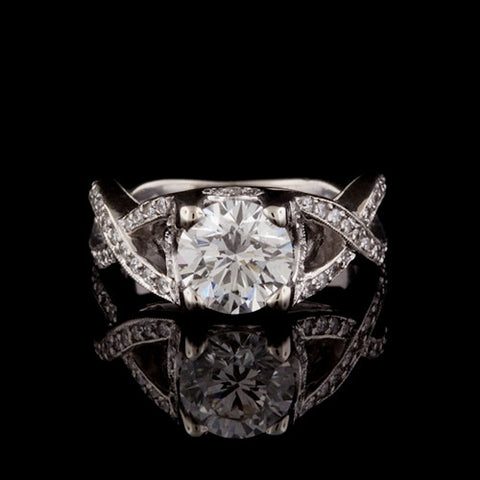 2.42ct tw EGL Round Brilliant Diamond Ring