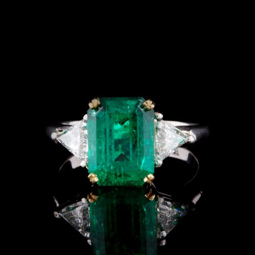 3.02ct Emerald & Diamond Ring
