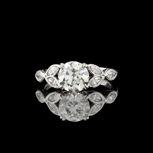 1.88ct tw European Cut GIA Diamond Ring