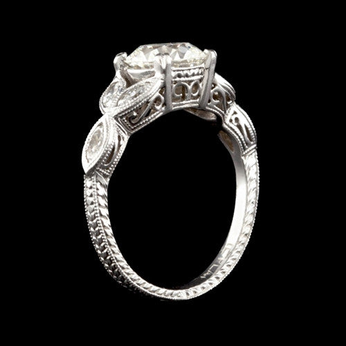 1.88ct tw European Cut GIA Diamond Ring