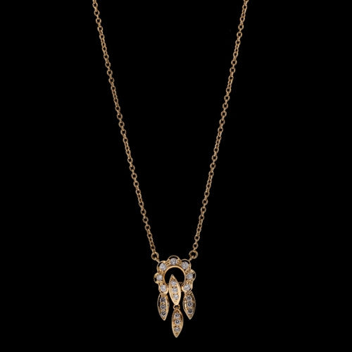 18KT Diamond Chandelier Style Necklace