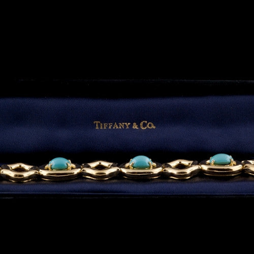 Tiffany & Co. Gold & Turquoise Bracelet