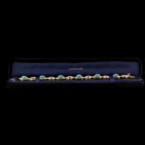 Tiffany & Co. Gold & Turquoise Bracelet