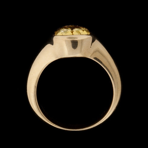 3.15ct tw Shield Cut Yellow Sapphire Ring